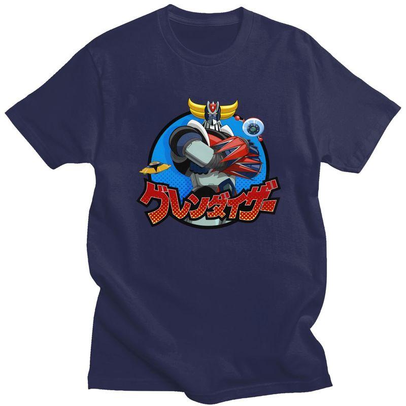 Custom Mens UFO Robot Grendizer T Shirt ShortSleeve Cotton Tshirts Classic Tshirt Leisure Goldorak Tees Slim Fit Clothing