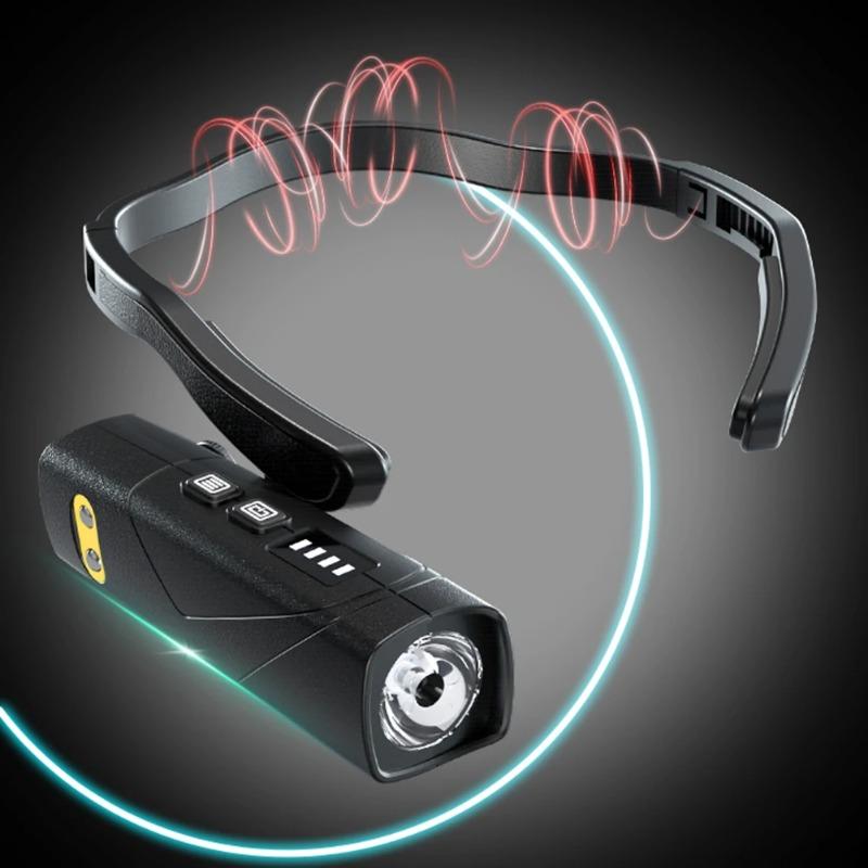 XPG LED Ear-Mounted Headlamp IPX4 Waterproof Motion Sensor Super Bright Headlight 5 Lighting Modes for Camping Mountain Climbing
