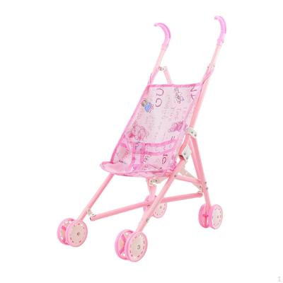 Doll Dolls Carrier Cart Foldable Play Carriage Birthday Gift Role Educational Toy Pushchair for