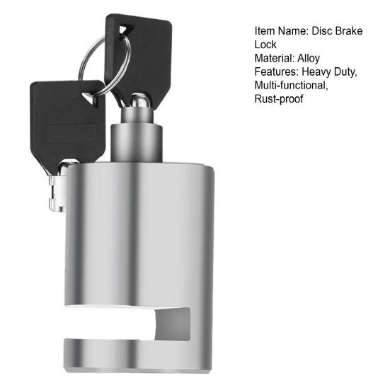 Zámek kotoučové brzdy horského kola se 2 klíči Kulatý stiskový typ Univerzální Proti krádeži Mini Zámek kotouče pro zabezpečení jízdního kola/motocyklu Cyklistické příslušenství