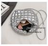 Women's Lightweight Cloud Bubble Crossbody Bag - Luxury Grid, Exquisite Dumpling Design