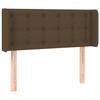 VidaXL Tête de lit avec oreilles Marron Foncé 83x16x78-88 cm Tissu3119179