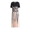 Western style young mother dress new women's pleated temperament split long skirt summer skirt
