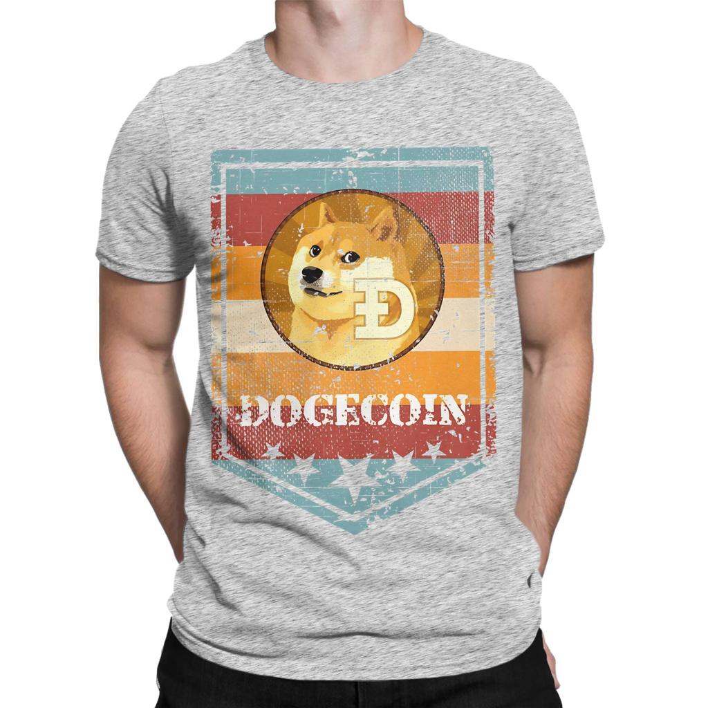 Dogecoin Doge Cryptocurrency Military Grunge Novelty Graphic 100 Cotton Tshirt Dogecoin Tops Tees For Unisex