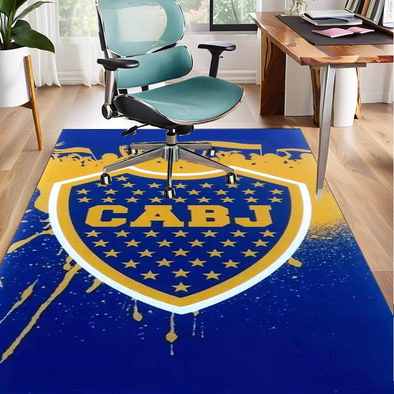 Football Club Emblem Office Rug Chair Mat, Game Carpet, Suitable for Front Door, Bedroom, Living Room, Desk, Holiday Gift