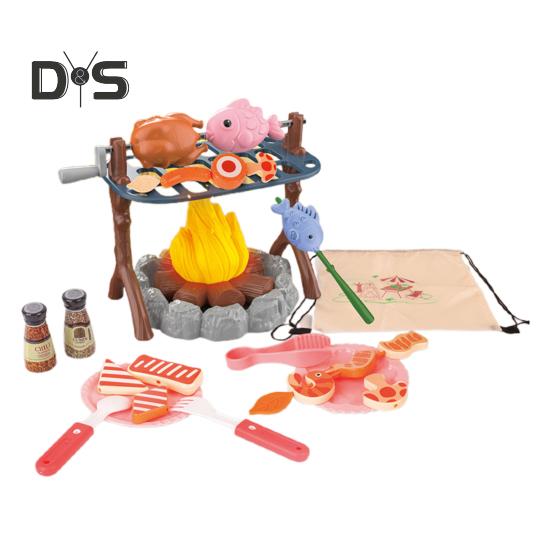 

40 шт./компл., игрушка для костра, для игрушек, для дома и улицы, для детей, для кемпинга, барбекю, пикника, для приготовления пищи, игровой набор, ролевые игрушки для малышей 1 Set