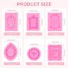 6 PCS Photo Frame Silicone Molds Frame Chocolate Silicone Molds Vintage Style Picture Frame Moulds for Cake Decorating Cupcake Topper Chocolate Candy