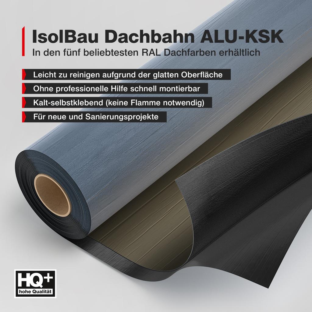 IsolBau Self-Adhesive Bituminous Membrane Dachbahn KSK 5m² RAL 7013