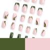 French Gold Glitter Nails Green Solid Color Manicure Fake Nail Patch Nail Nail Nail Piece Nails