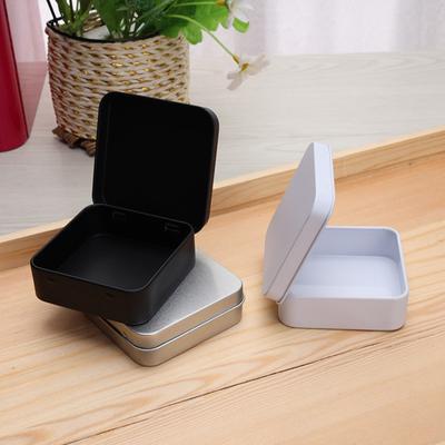 Caja de hierro pequeña cuadrada, caja de hierro portátil para almacenamiento en miniatura