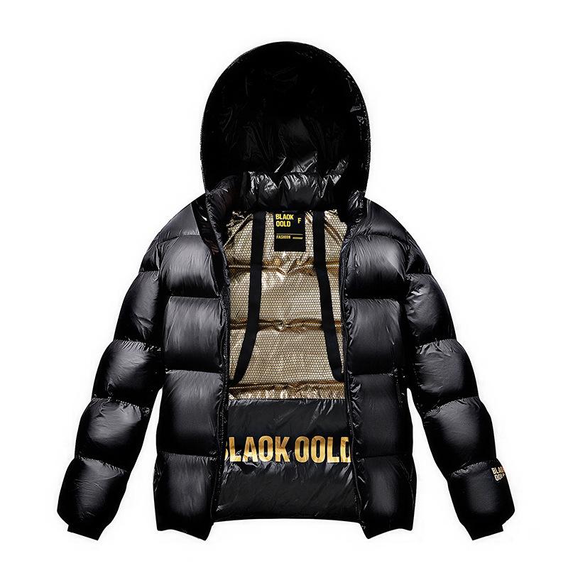 Goose Down Jacket, Black Gold Down Jacket, Women's High-end Women's, New Winter Coat, Take-off Cap, Down Jacket Winter