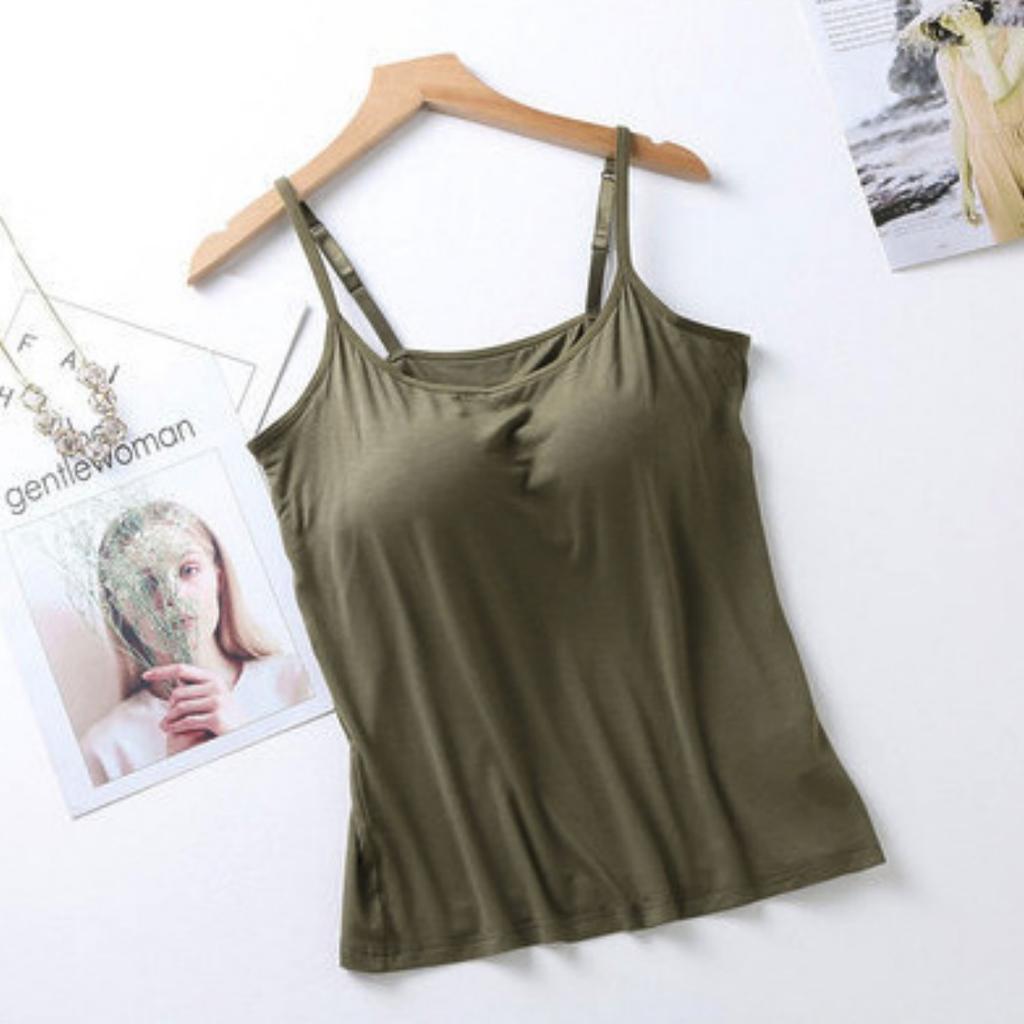 Large Size No Steel Ring Integrated Five-finger Chest Pad Camisole Bottoming Shirt Slim Multicolor Top