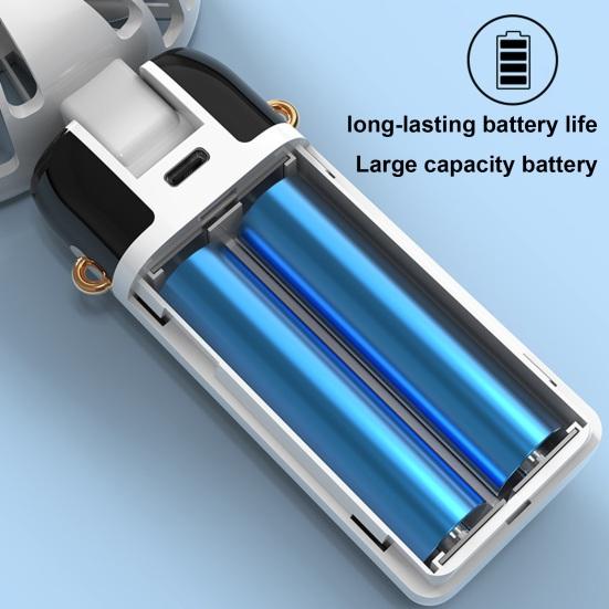 Portable Handheld Fan with Digital Display 90-degree Adjustable 5 Speeds Low Noise Foldable Design Personal Fan