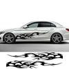 2Pcs Universal Vinyl Flame Graphics Car Body Side Stickers Flame Sports Racing Stripe Decorations Suitable For All Cars SUV