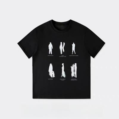 Soft Comfy Cotton Abstract Silhouette Graphic Unisex TShirt Summer Streetwear Inspirational Print Loose Short Sleeve Tee