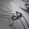 Men's Geometric Triangle Pendant Necklace Minimalist Cold Personality Accessory