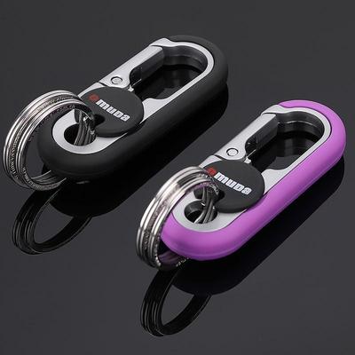 Keychain Stainless Steel Buckle Outdoor Carabiner Climbing Tools Double Ring Car Key Chain Keyring Durable Key Chain KTY