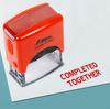 Printtoo Completed Together Self Inking Rubber Stamp Pre,Inked Office Stamp, Home Office Business Stationery, 38 x 14 mm,