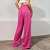 European and American Sweatpants Women's Loose and Thin Mopping Straight Casual Trousers High Waist Wide Leg Trousers Drape Sweatpants