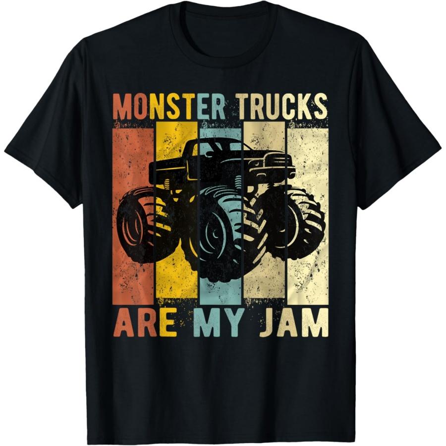 Monster Trucks Are My Jam Vintage Retro Monster Truck T-Shirt XXXXXL чёрный