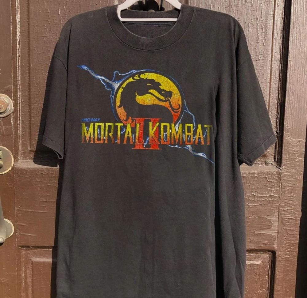 1993 MORTAL KOMBAT Футболка Редкий Дизайн Черная Унисекс Футболка Винтаж S-5XL Унисекс Футболка XL