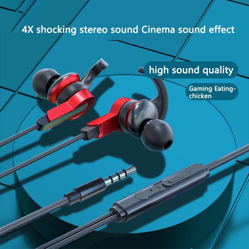 S39 3.5mm Wired Headset In-ear Stereo Bass Music Earbuds Smart Gaming Headphones Mobile Computer
