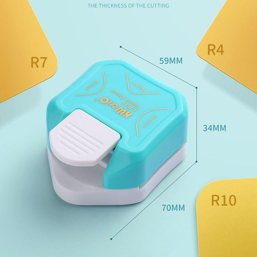 

Три в одном многоугольные круглые угловые устройства, пресс для кромок, новое бумажное устройство для тиснения круглых углов, ручной круглый резак своими руками синий