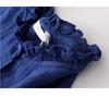 2025 Early Autumn Women's High-End Cotton Linen Ruffle Collar Mid-Length Dress - Light Luxury & Slimming Fit
