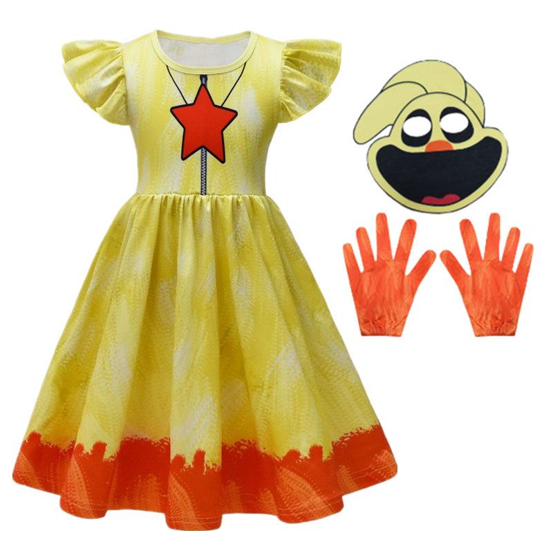 Vestito per Bambina Vestito per Gioco di Ruolo Vestito a Linea A da Bambina Vestito per Feste Vestito per Travestimento