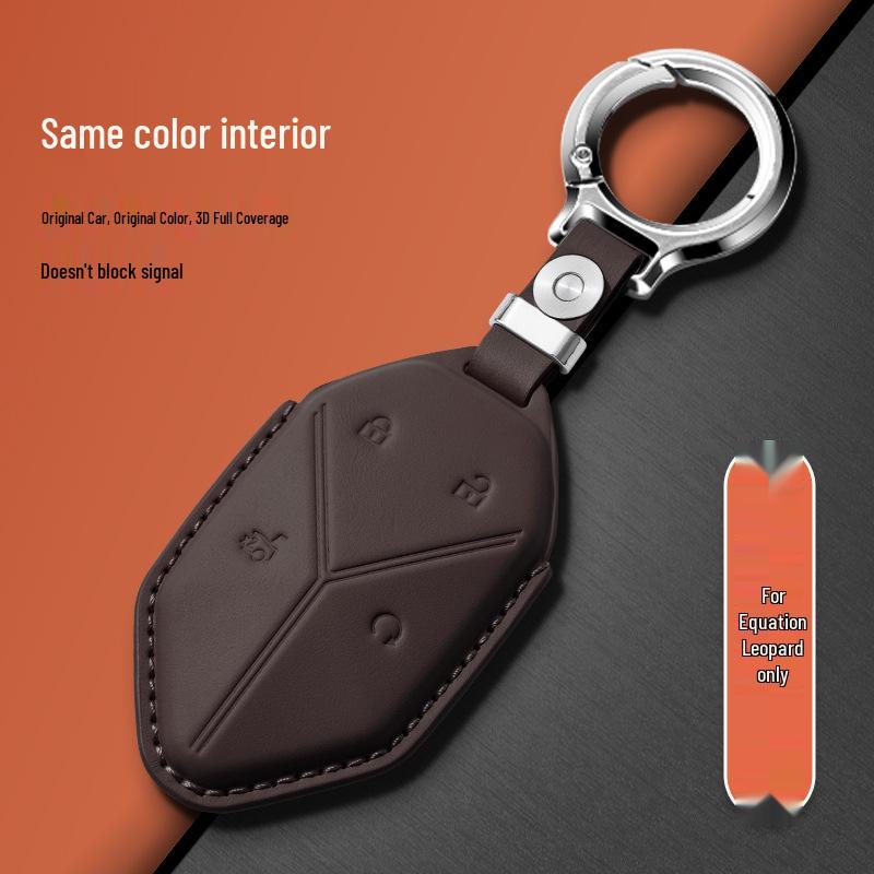 Cross-border Equation Leopard 5 Titanium Key Case - High-End Car Key Shell and Chain