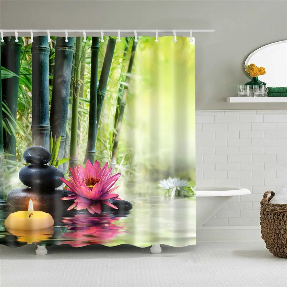 

Waterproof Bath Shower Curtains 3D Flowers Printing Custain For Bathroom High Quality Polyester Bath Screen Home Decoration W60H190(CM)-1 Pcs
