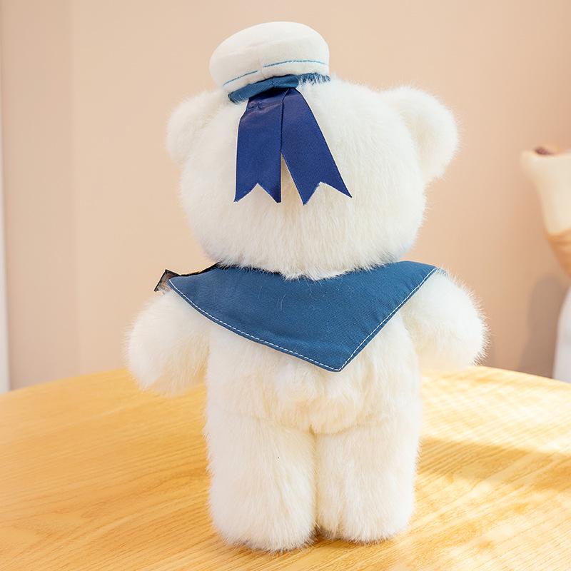 Navy Veteran Bear Plush Toy - Cute Little Bear Doll Birthday Gift Souvenir