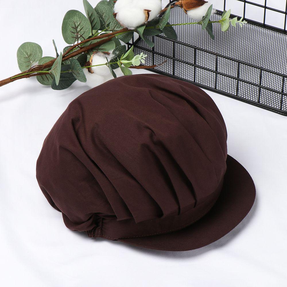 Chef Hat Kitchen Cooking Chef Cap Food Service Hair Nets Chic Work Accessories Women Bandage Adjustable Cap Solid