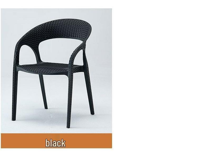 Waterproof Outdoor Rattan-Style Garden Chair with Backrest