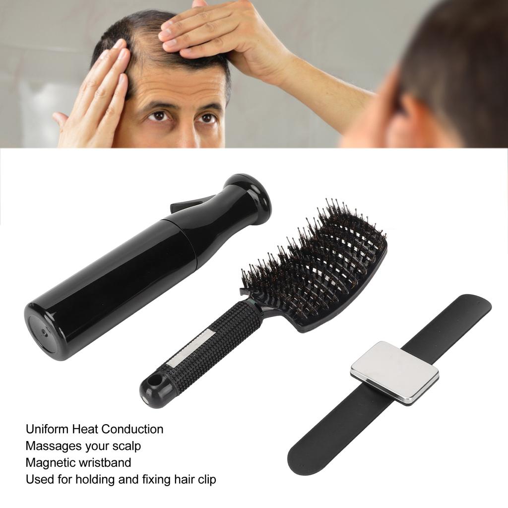 Detangling Curved Vent Brush Spray Bottle Hair Clip Pin Wristband Holder Beard Hair Styling Tool