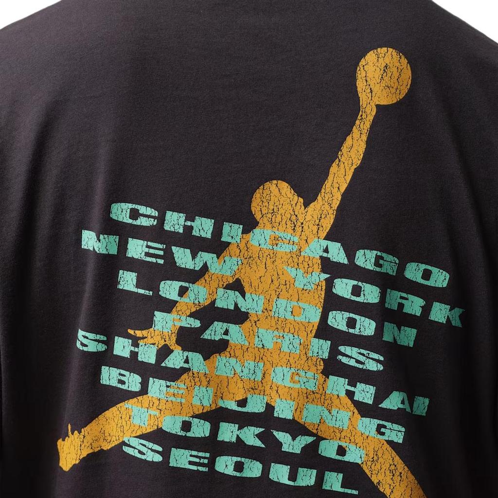 Women's Jordan T-Shirts Women's Black Crew Neck Moderate