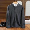 2025 Herrtjock kashmirkofta med basebollkrage - Höst Vinter Lös passform