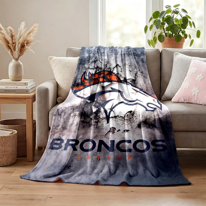Coperta Denver Broncos Coperta di Flanella Morbida Accogliente Peluche Coperta da Divano Letto Leggera Decorazione per la Casa Regali per Natale varie festività
