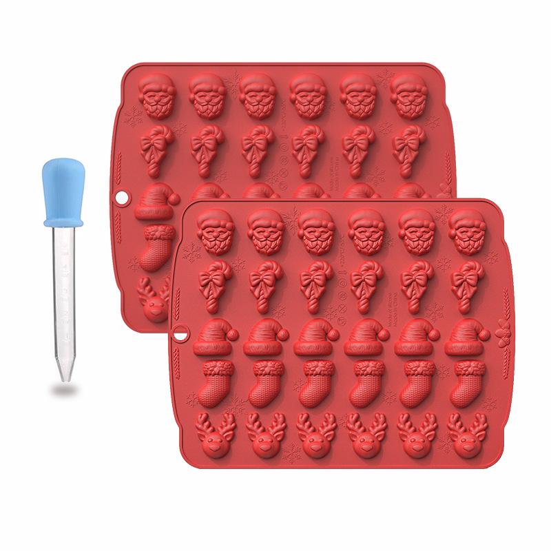 Christmas Silicone Mold: 5-Cavity for Tree, Gloves, and Figurine Designs