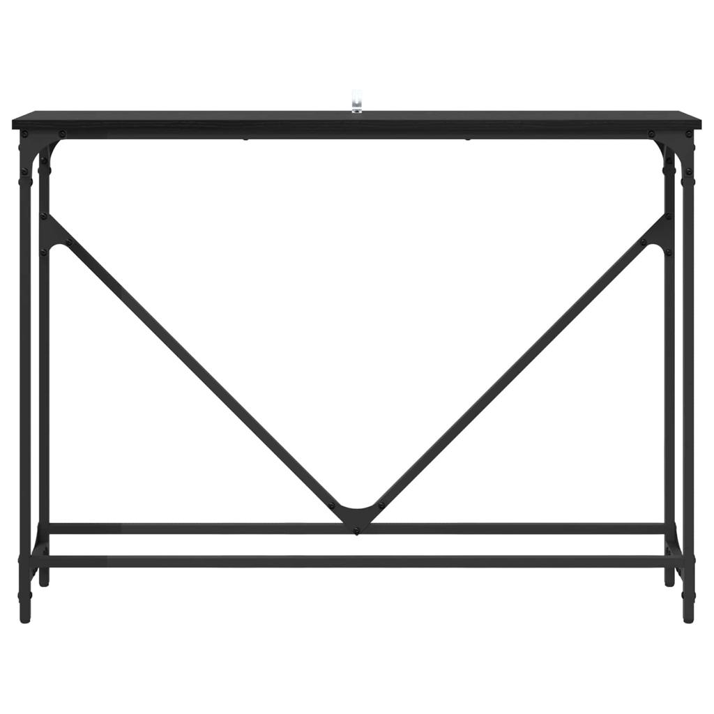 Console Table Black Oak Effect 102 X 23 X 75 Cm