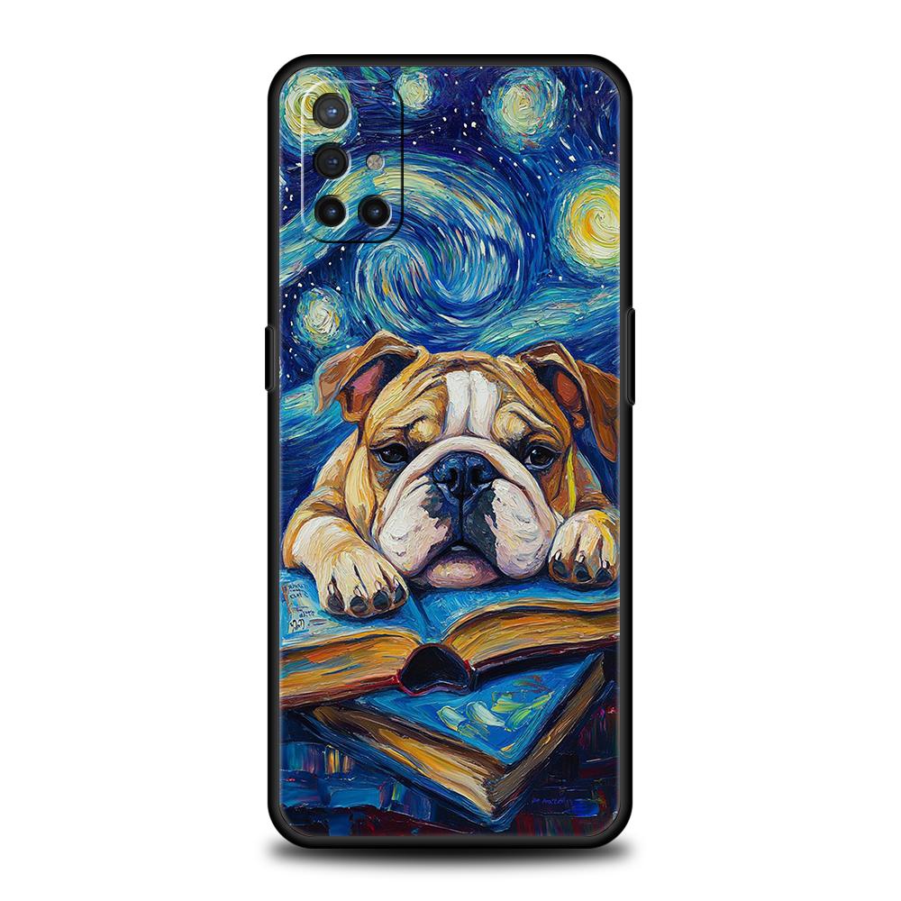 Phone Case For OnePlus 13 12 11 10 9 Pro 9T 13R 12R 10R 9R 9RT 10T 8T 8 Nord 2T CE 2 3 5G N200 N30 Soft Cover Black Pug close up