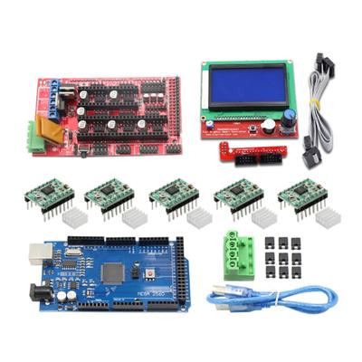 Mega2560R3 + Ramps1.4 Controller +12864 LCD Control Panel + A4988 Stepper Driver Module Complete 3D Printer Parts Set