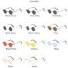 Kleine runde Sonnenbrille Damen Herren UV400 Metall Markendesigner Punk Sonnenbrille Steampunk Vintage Brille Schwarze Schattierungen