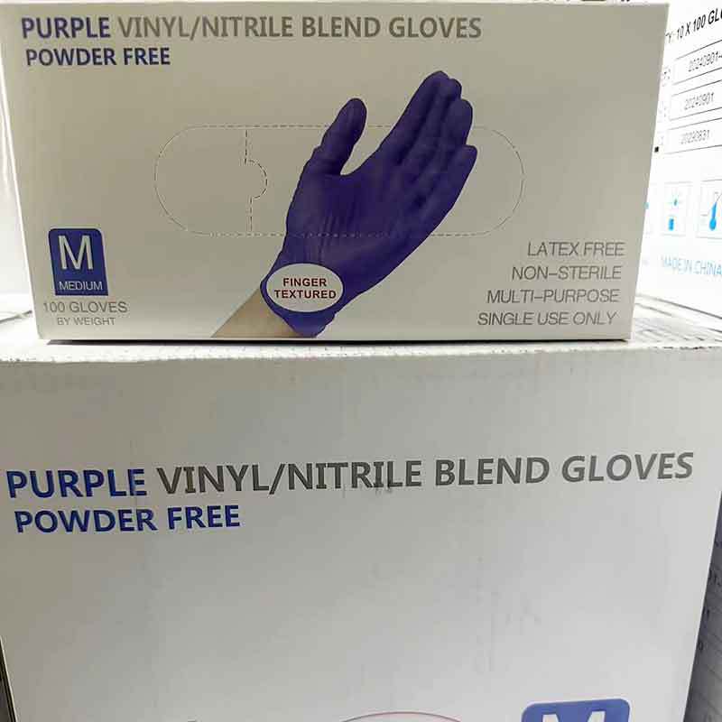 100PCS plastic disposable nitrile gloves mixed nitrile gloves thickened food grade composite nitrile protective gloves
