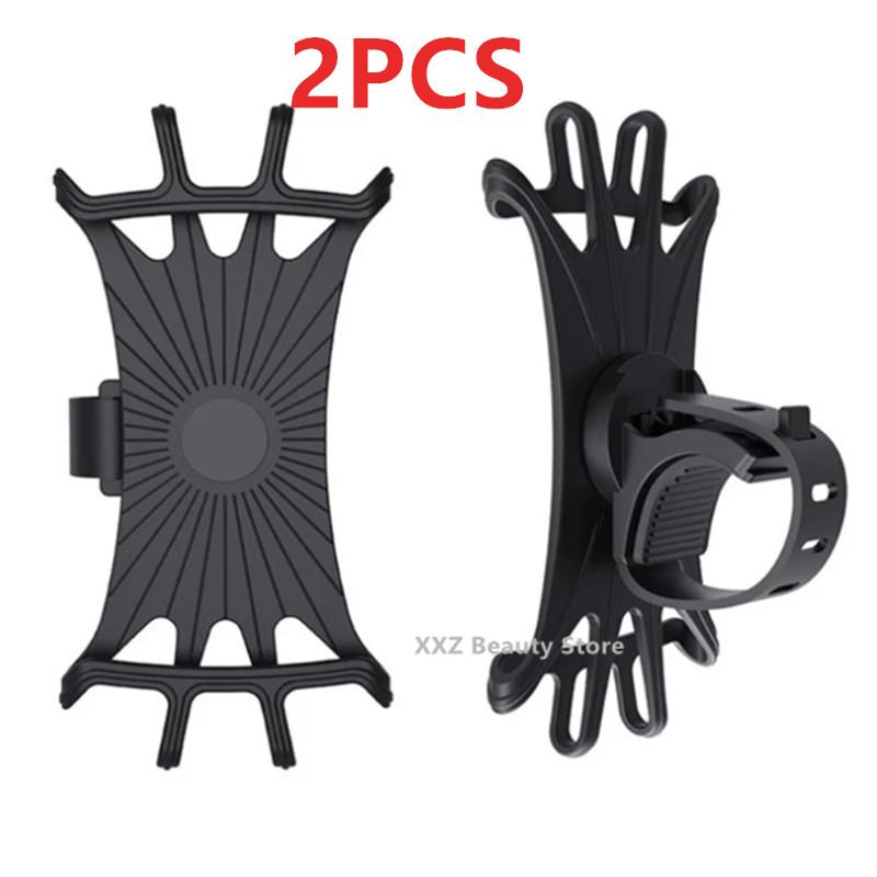1/2/4/6PCS Black Universal Phone Holder Baby Stroller Accessories Mobile Phone Holder Rack 360 Rotatable Baby Pram Cart