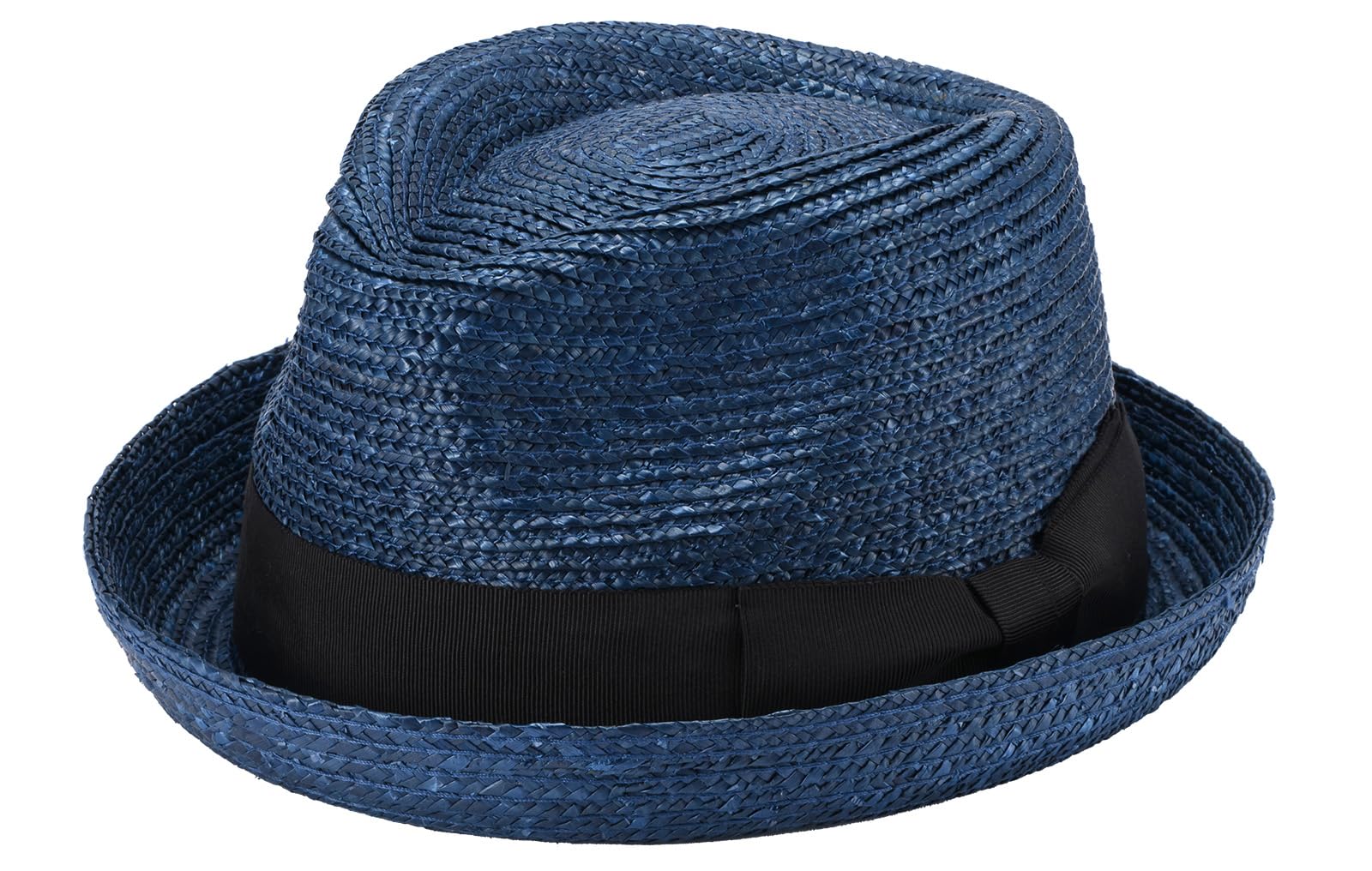 

Магазин шляп Tanaka Шляпа Федора из соломы с короткими полями Marek Сделано в ukh127 Темно-синий с черным (Танака Мужчины Женщины Япония) (М, Лента)