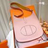 Spot Wholesale Top Layer Cowhide Evelyn Bag Genuine Leather Mini Bucket Bag TC Leather Mini Shoulder Crossbody Bag Tide