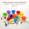 Wooden Montessori Toy Flower Shape Rainbow Board Children Fine Motor Skill Education Toy Baby Color Sorting Sensory Toy Kid Gift