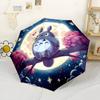 Ombrello Automatico Portatile Totoro Notte Stellata Struttura Robusta a 8 Stecche Leggero per Uso Esterno Quotidiano Amanti della Moda Migliore per Natale