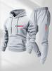 European-Size Unisex PARIS Letter Print Casual Hoodie & Drawstring Tracksuit
